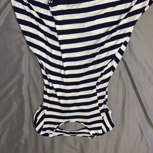 Navy blue striped dress